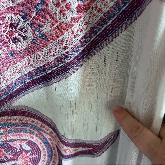 Soft Surroundings Strawberry Swirl Fringed Kimono One Size - Picture 11 of 11